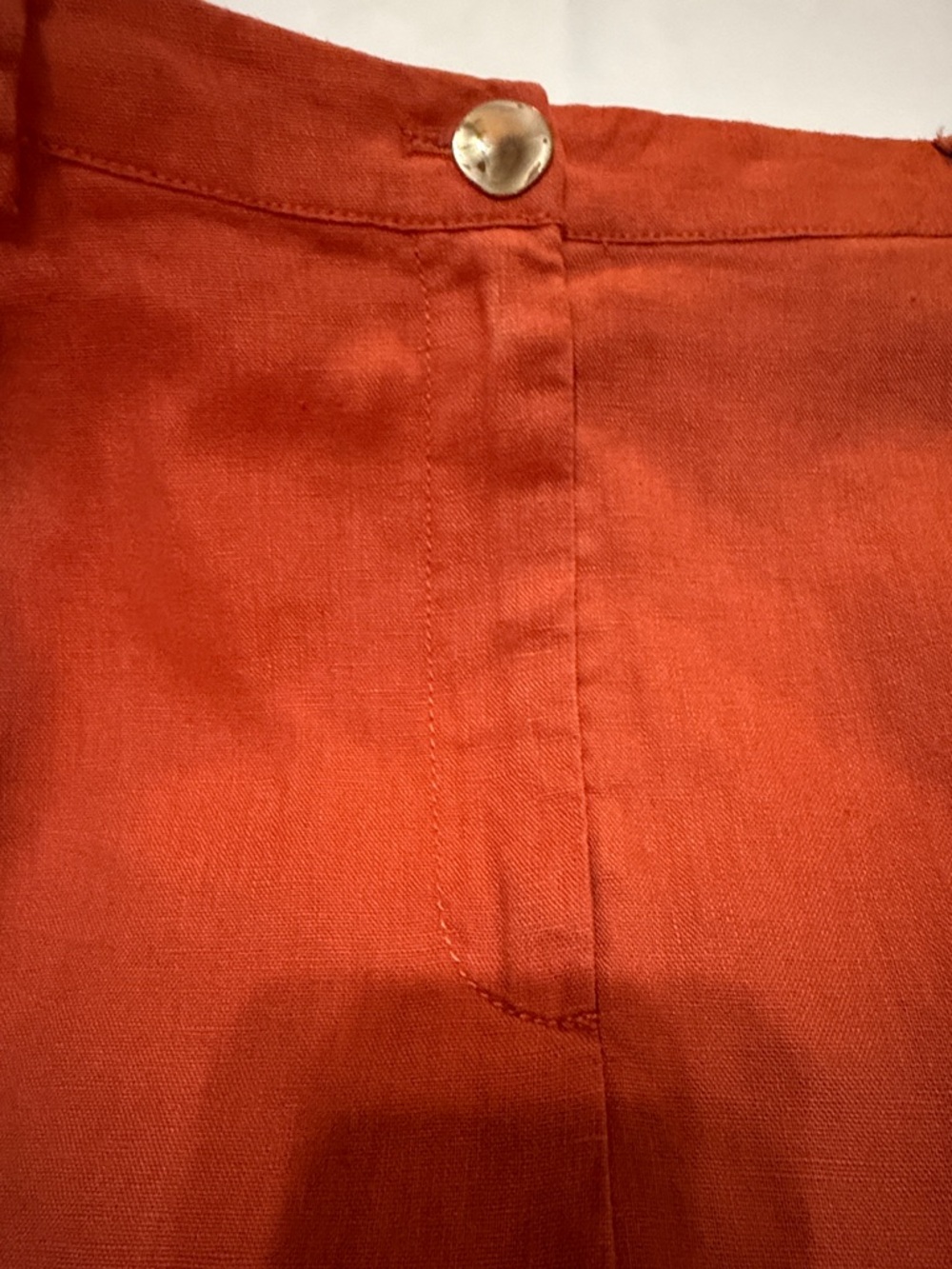 STAUD A-Line Maxi 100% Linen Skirt in Deep Orange 10 - Picture 2 of 8
